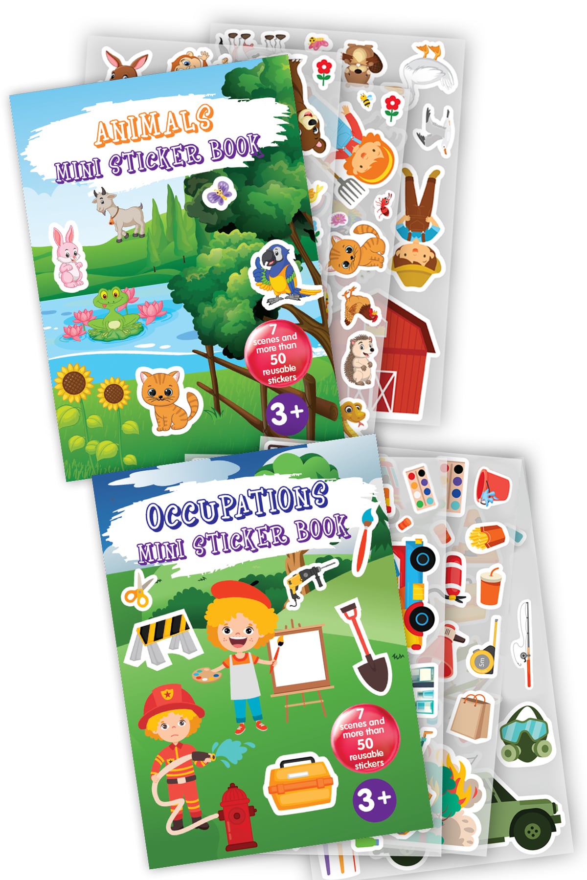 Mini Sticker Book (2'li Set) Animals Ve Occupations
