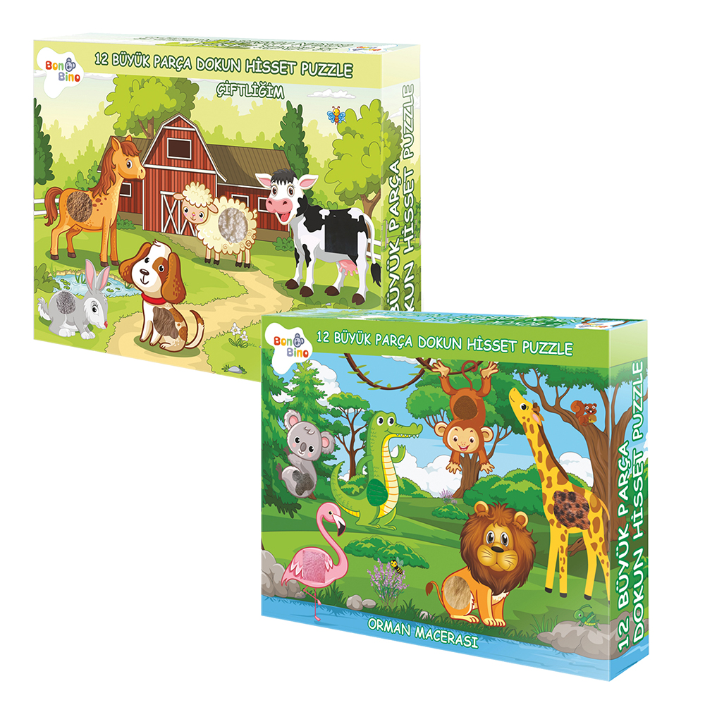 Dokun Hisset Puzzle 2 Li Set (Çiftliğim Ve Orman Macerası) 